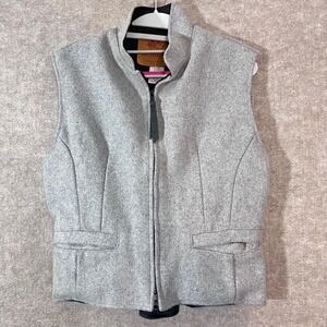 Schaefer Outfitter Wool Vest Womens Medium Gray Full Zip Western Minimalist